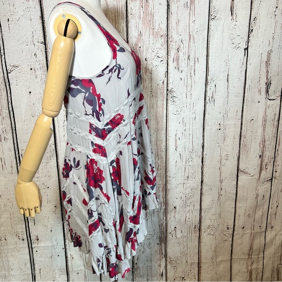 πHPπ Free People Intimacy Voile and Trapeze Slip Lace Floral Dress Size XS - Picture 4 of 15